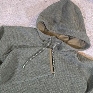 FLX Travel Leisure Hoodie Mens 2XL Black‎ Cotton Stretch Textured Raglan Sleeve